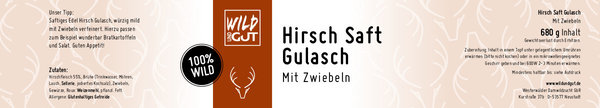 Hirsch Saft Gulasch - Saftiges Gulasch, würzig mild, 680g Glas