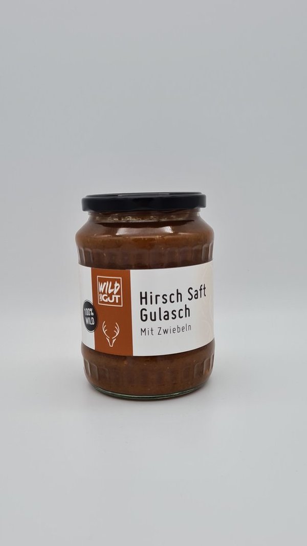 Hirsch Saft Gulasch - Saftiges Gulasch, würzig mild, 680g Glas