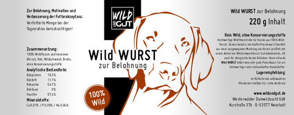 Hunde Wild Wurst - Wild Wurst zur Belohnung