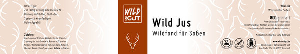 Wild Jus - Wild Fleisch Fond, 600 g Glas